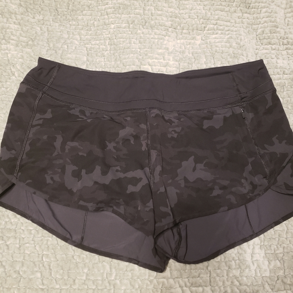 Camo running shorts